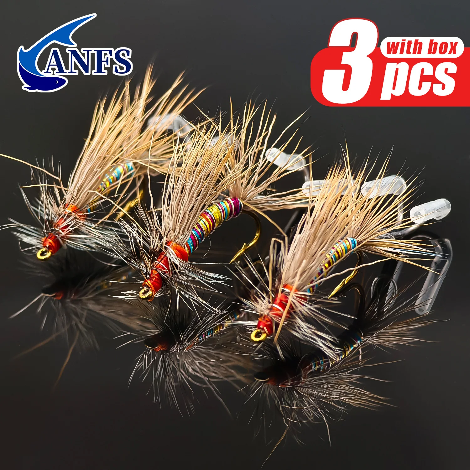 Moscas para Trucha con Doble Anzuelo ANFS – Hechas a Mano - imagen 3