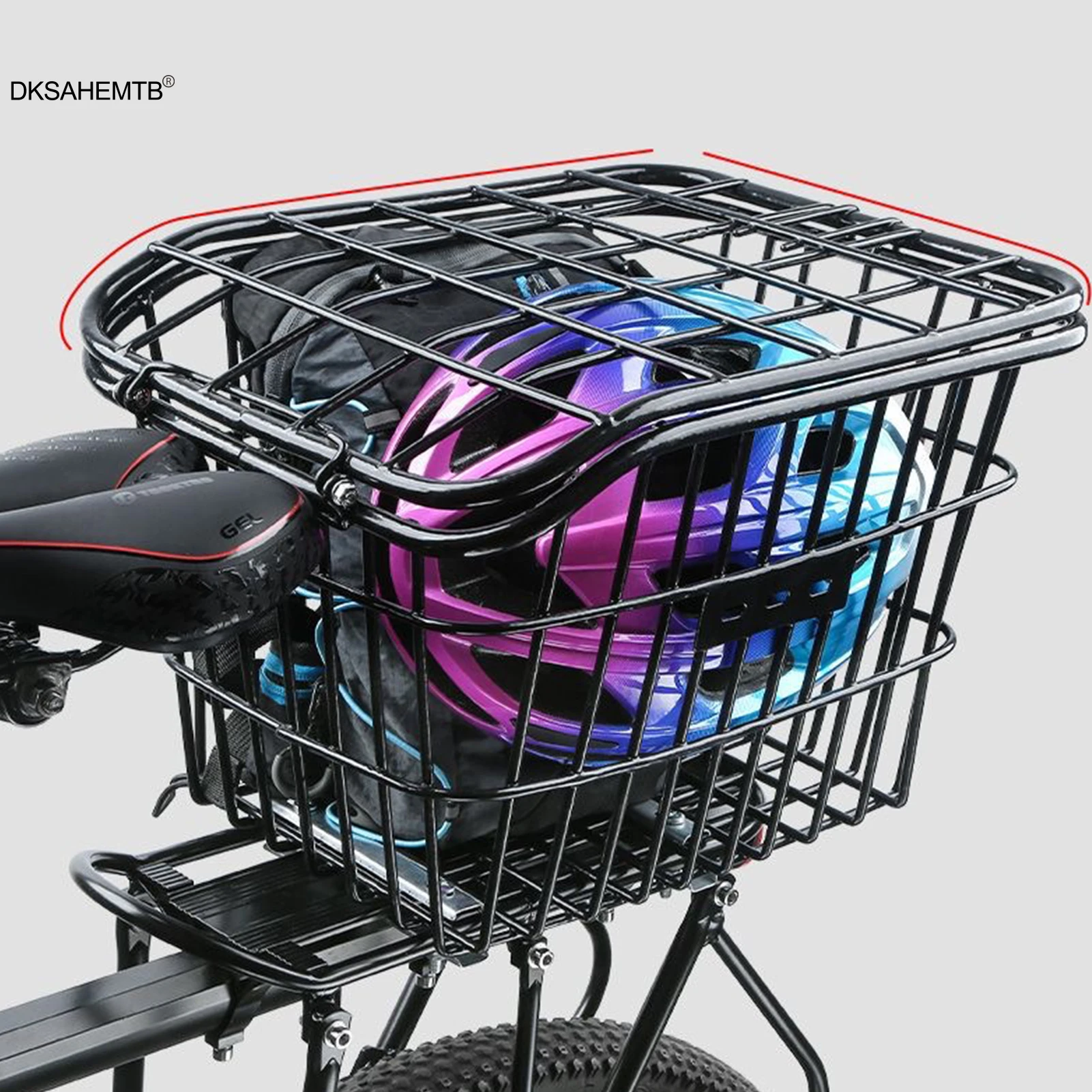 Organizador canasta trasera bicicleta todoterreno para ciclismo