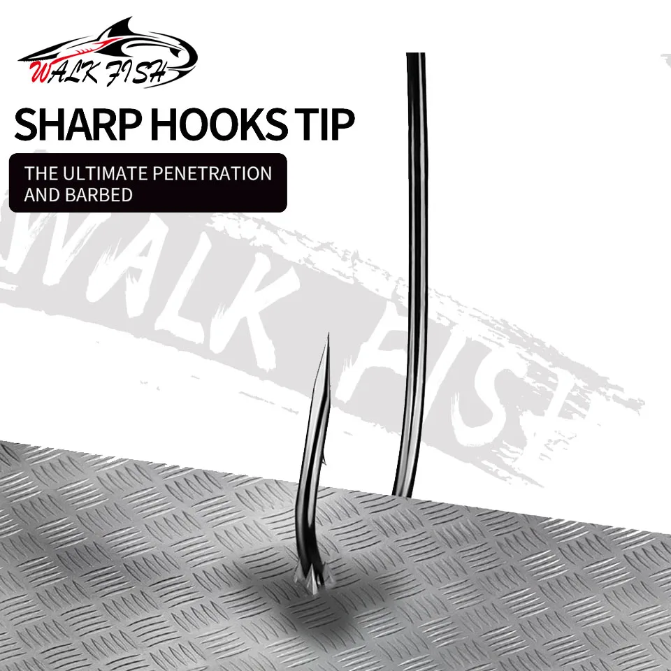 WALK FISH-anzuelo de acero al carbono con cabeza plomada, 5g, 7g, 10g, 14g, gusano Offset, señuelo de pesca, accesorios para aparejos de Texas, 5 uds. - imagen 5