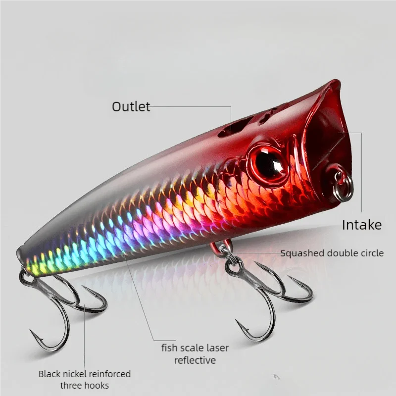 Señuelo Popper flotante – Artificial duro de superficie para bass - imagen 3