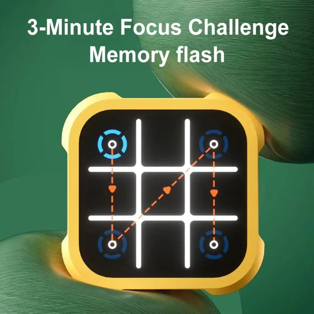 Juego de pernos de mano 3 en 1 para niños, juego de mesa educativo de TIC-TAC-TOE eléctrico portátil, ejercicio de pensamiento de crecimiento de memoria, rompecabezas - imagen 2