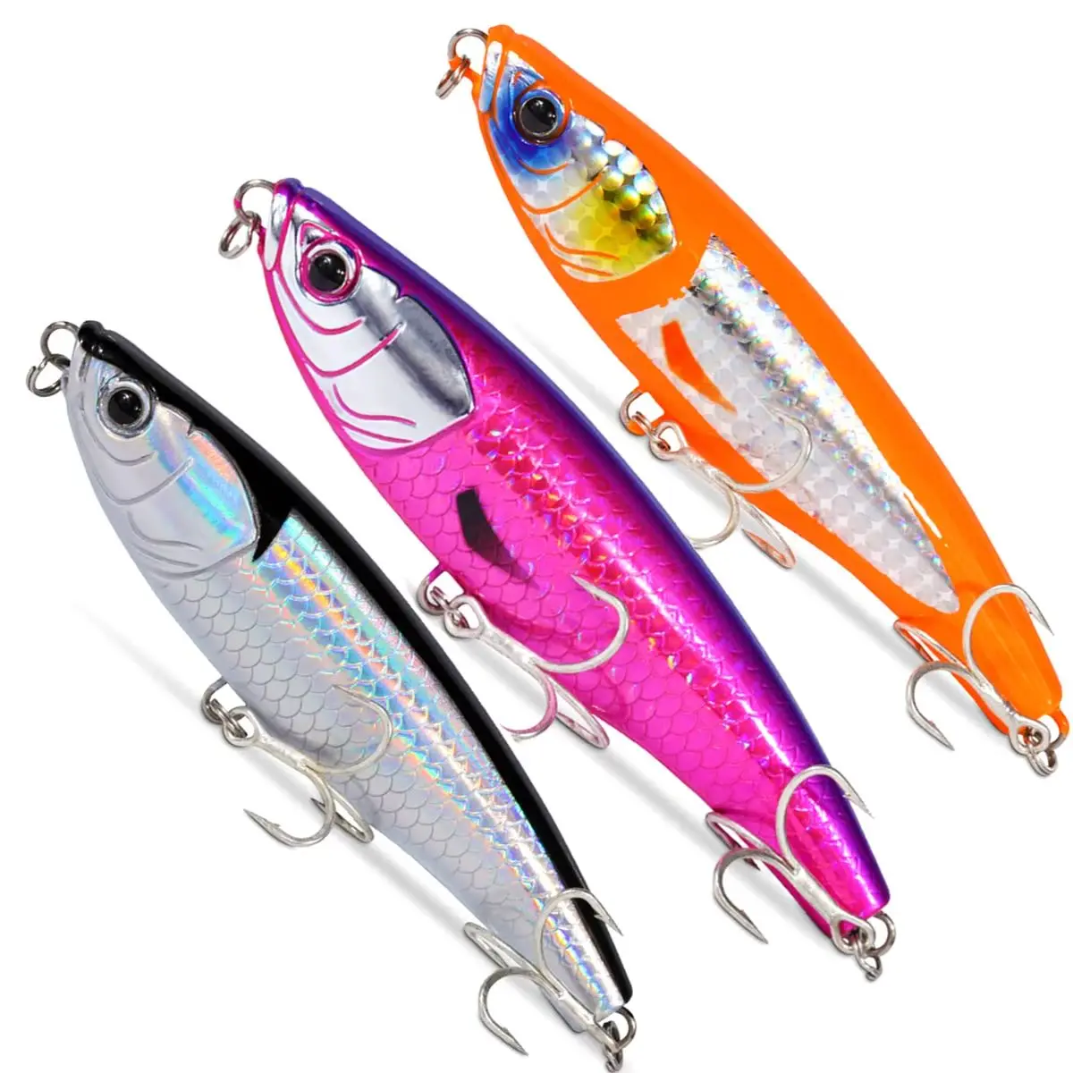 Cebo adhesivo de agua salada, 11cm, 51g, señuelo tipo lápiz que se hunde, anzuelo Popper, Swimbait, atún, Wahoo, Pesca, Wobbler de fundición larga, equipo de Pesca de mar - imagen 3