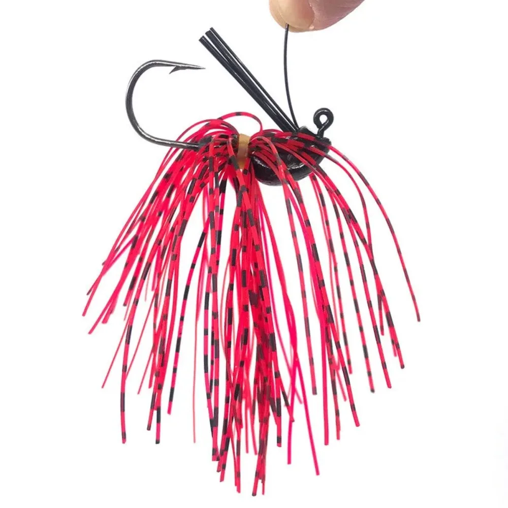 7g 0,25 oz falda de goma Pike Walleye señuelo para Barba mosca anzuelo de natación Pesca silicona Bass Jig Head faldas Señuelos de Pesca de aguas profundas cebo - imagen 4