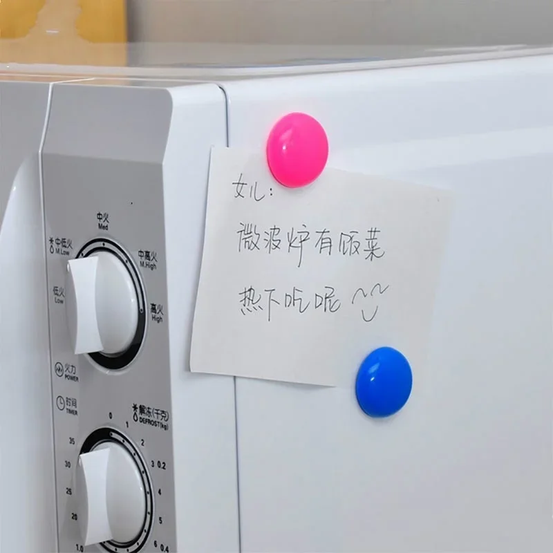 16 unids/lote imanes de nevera pegatina de pizarra colorida Circular imanes de plástico para nevera regalos para niños decoración del hogar - imagen 3