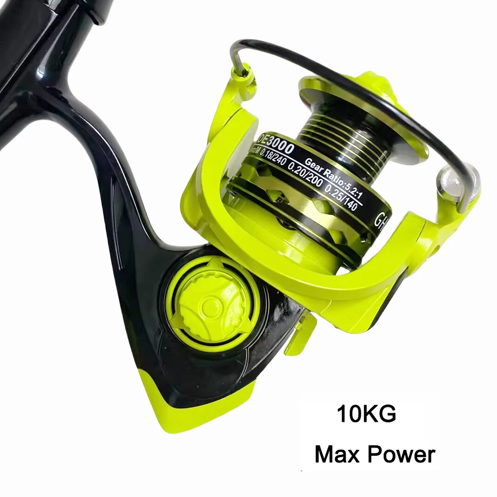 Carrete de Pesca giratorio Ghotda con línea de Pesca arrastre de potencia fuerte 5-12KG 2000-7000 Pesca de agua dulce más estable - imagen 2