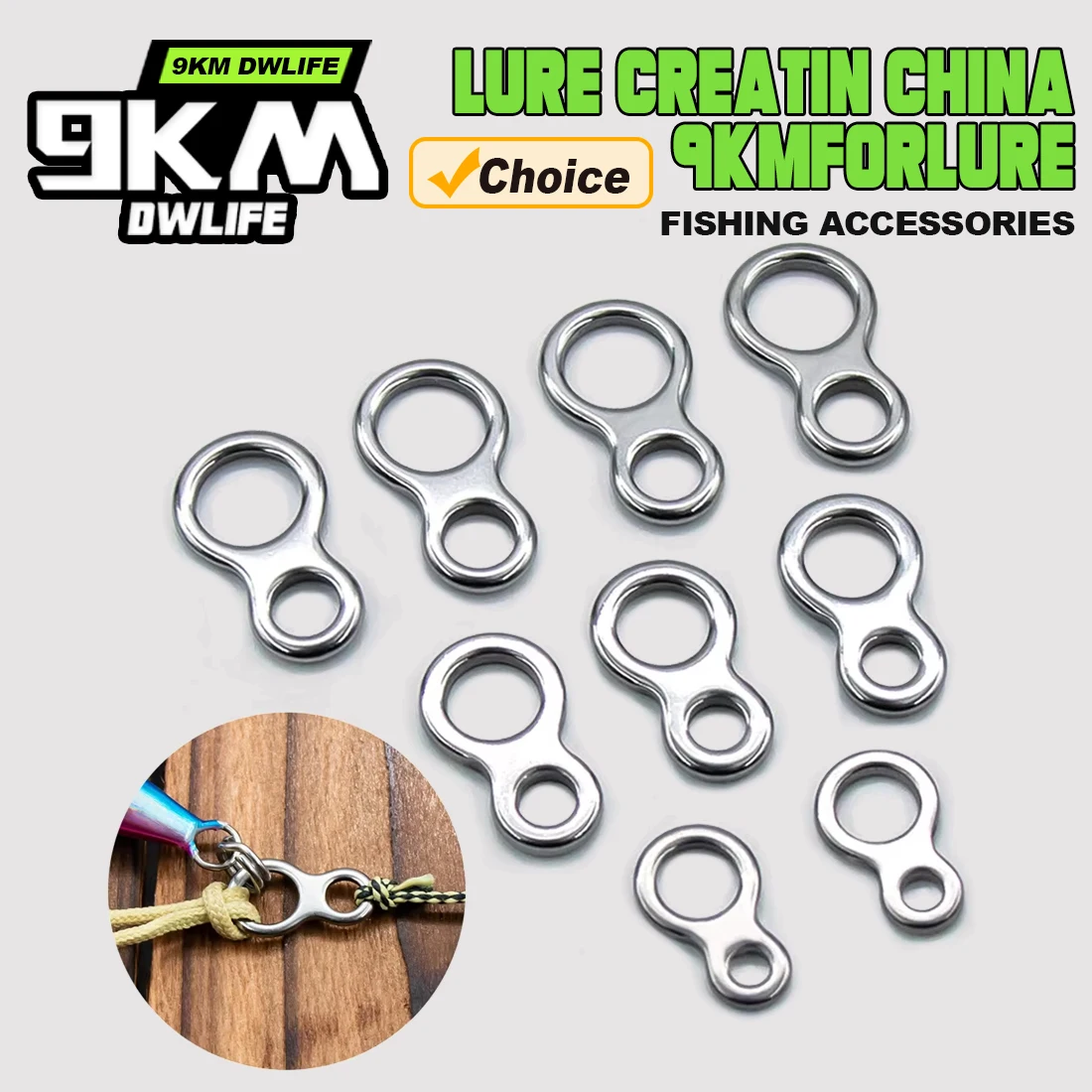 20 ~ 100 Uds. Anillo sólido de pesca de acero inoxidable, conectores de Señuelos de Pesca de Mar, anillos de Jigging giratorios, accesorios de pesca a presión, aparejos