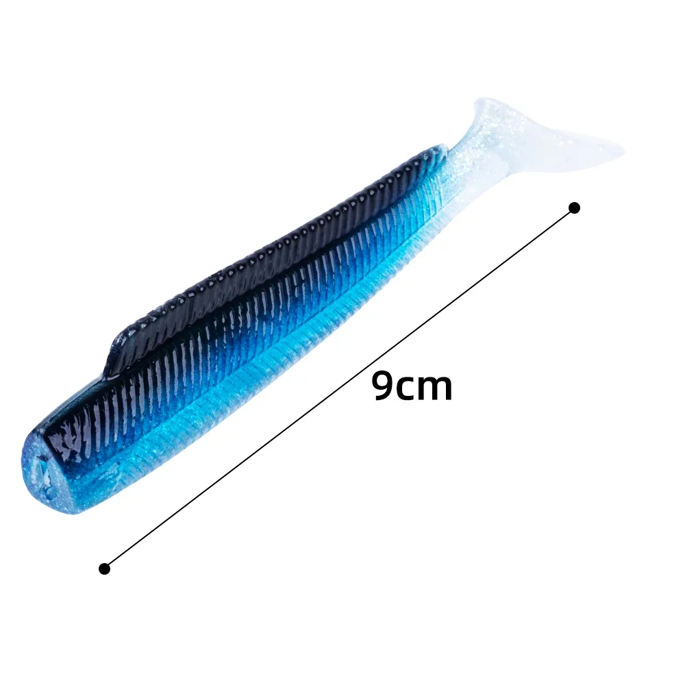 Swimbait Goture Luna – Señuelo de vinilo con cola de goma - imagen 5
