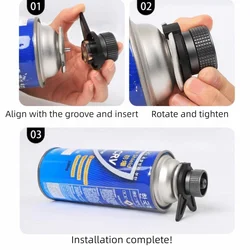 Adaptador de Gas Universal con Soporte para Camping y Barbacoa