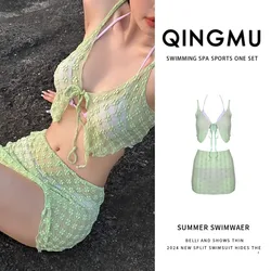 Detalles de encaje Bikini para mujer Diseño adelgazante Pure-Sexy Fusion Bikini puro y sexy Diseño de control de barriga de cintura alta