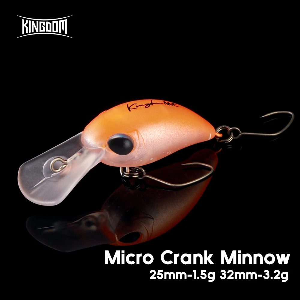 Kingdom-Mini Wobbler duro flotante para trucha y lubina