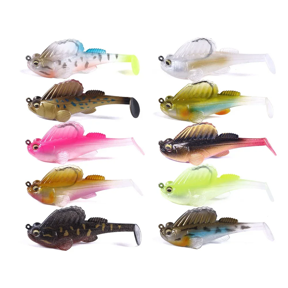 Señuelo de pesca Wobbler de silicona, 1 Uds., 7g, 14g, 20g, señuelo suave que se hunde, anzuelo, Swimbaits, sábalo de lubina para aparejos de perca - imagen 3