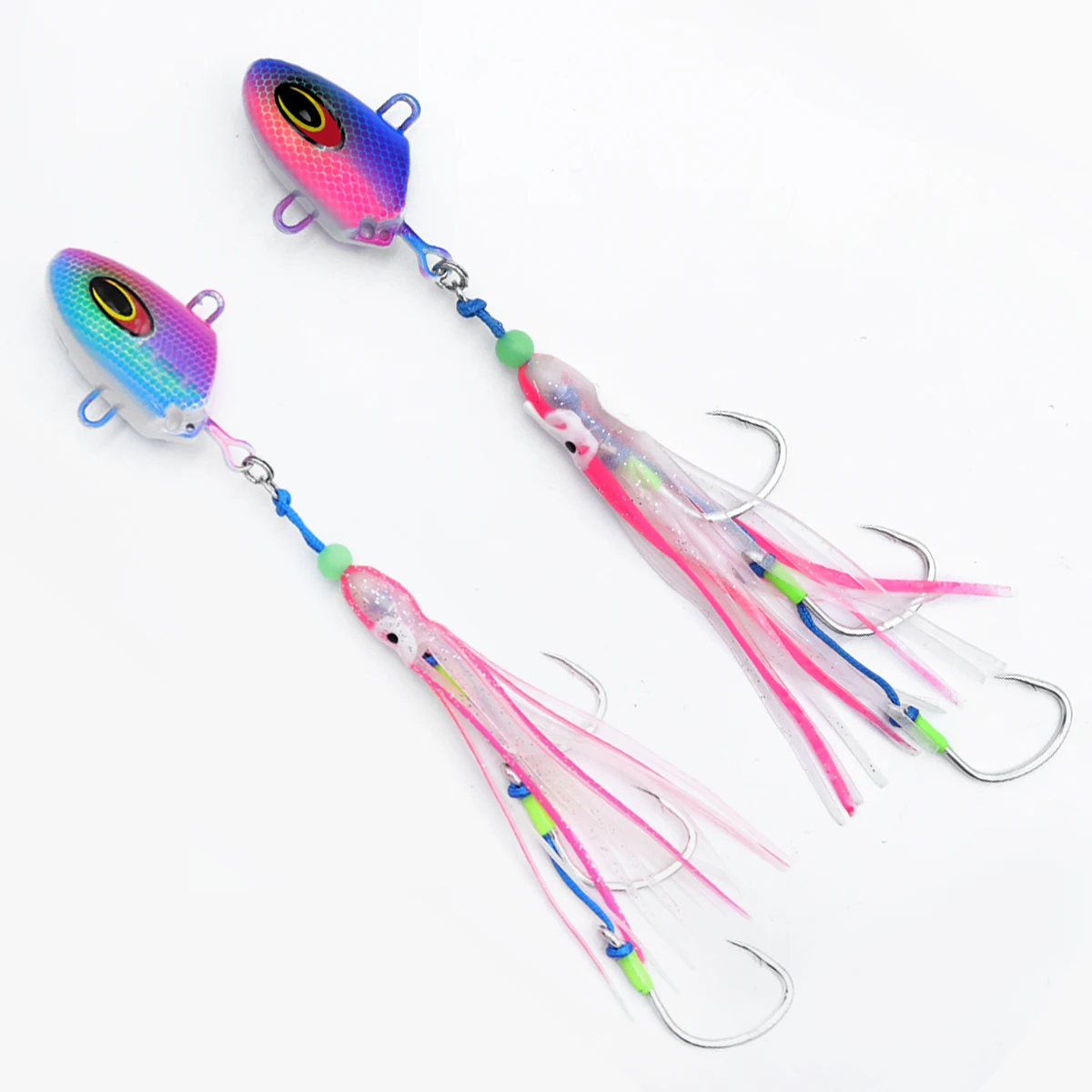 ZYZ JIG de pesca en el mar, 100/150/200G, cabeza de pez de plomo biónico + cebo suave de pulpo + anzuelos afilados, aparejos de anzuelos Ocean Baot - imagen 4