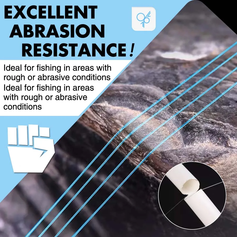 ZUKIBO-sedal de pesca con revestimiento de fluorocarbono 100% azul, alta resistencia, 100M, 200M, 300M, 500M, 1000M, línea de monofilamento líder de carbono japonés - imagen 2