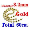 3.2mm gold 3pcs