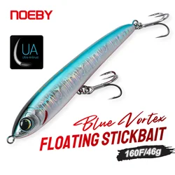 NOEBY Blue Vortex Stickbait flotante – Acción nageante para atún y GT
