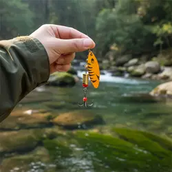 Spinner compuesto con pala de sauce para pesca de trucha