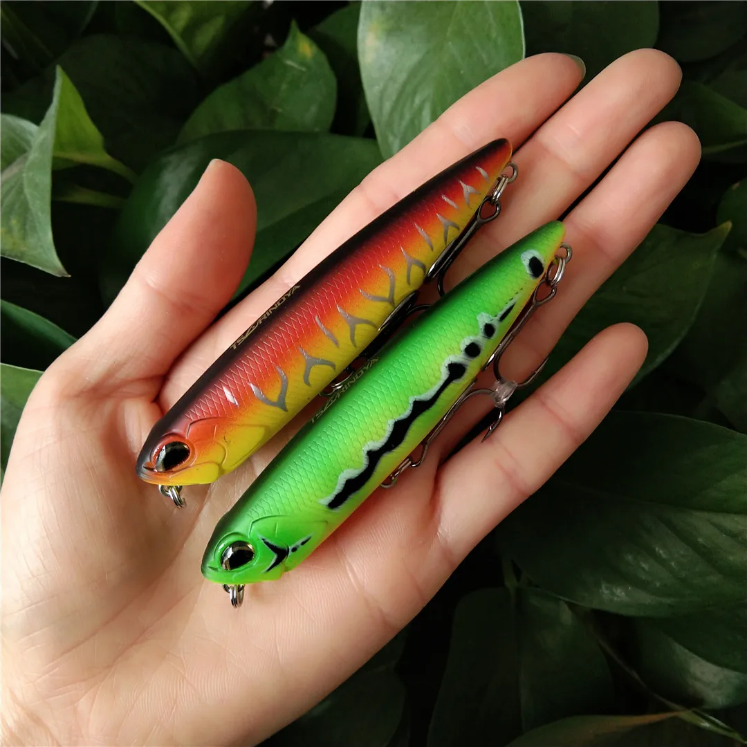 TSURINOYA-señuelo de pesca de lápiz flotante, 8 piezas, Topwater, 85mm, 10,5g, DW59, Lucio, lubina, cebos duros de fundición larga en forma de Z, Jerkbait, Wobbler - imagen 2