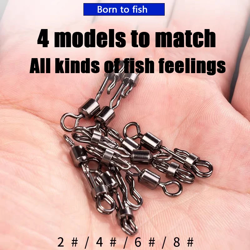 Conector de pin de clip de línea secundaria rápida, juego de línea de pesca de anillo en forma de ocho, accesorio pequeño de repuesto, Conector de sublínea de pesca - imagen 3