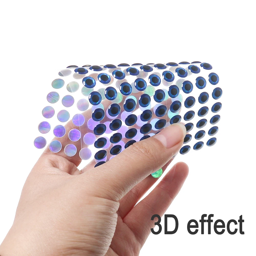 ICERIO-Ojos de pez epoxi 3D holográficos, 100 piezas, para pesca con mosca, cebos, Jig, Crankbaits, pececillos, Material para hacer - imagen 5