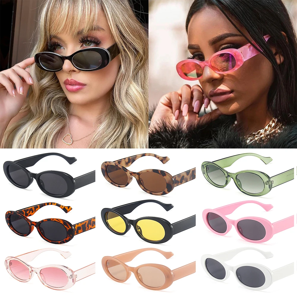 Gafas de sol ovaladas pequeñas de color gelatina para mujer, gafas de sol de tendencia - imagen 2
