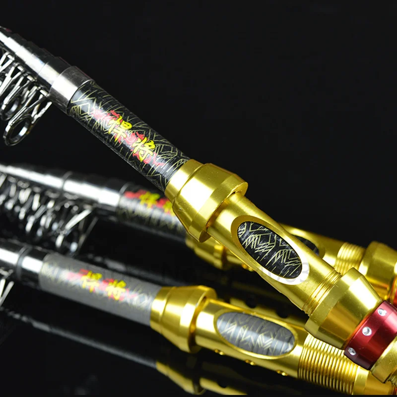 Equipo de caña de pescar giratoria, herramientas, caña de pescar giratoria, portátil, ligero, secciones cortas, accesorios de fibra de carbono - imagen 4