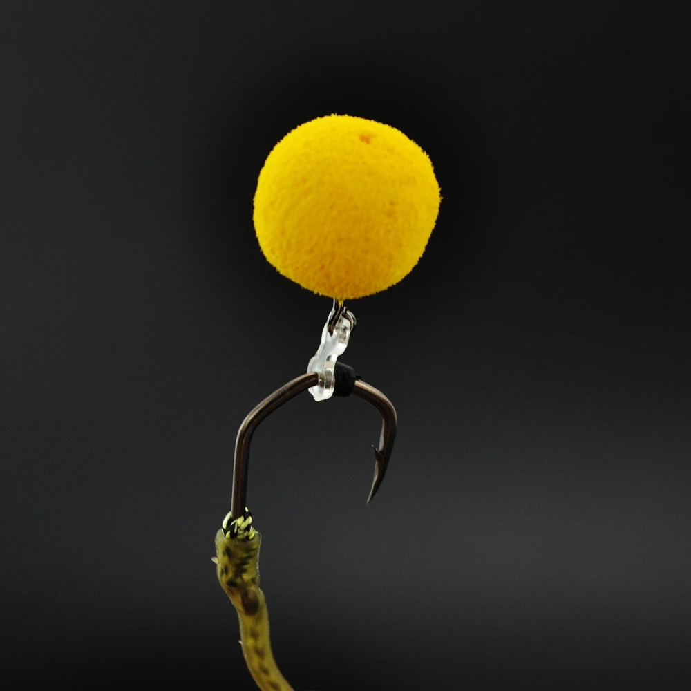 Pinchos de Metal para cebo, accesorios de pesca de carpa, pasador de Boilies con topes transparentes, aparejo de pelo de goma para maíz Ronnie, 10 unidades - imagen 4