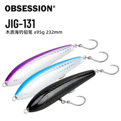 Señuelo lápiz madera OBSESSION WD131 para perca en agua salada