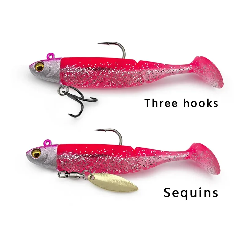 Spinnerbait de silicona Wobbler eficaz mar para lubina curricán veloz - imagen 3