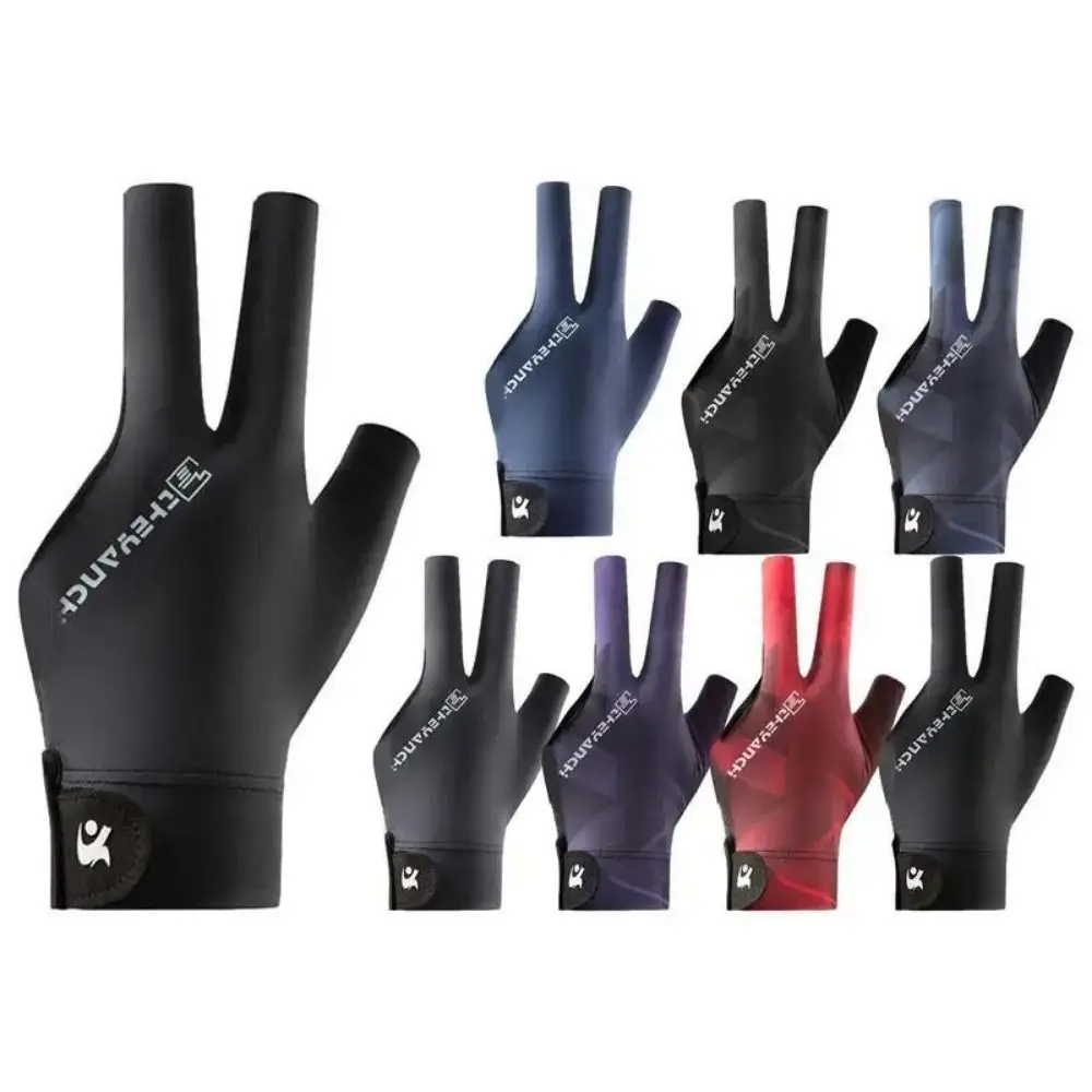 Guantes de billar unisex para mano izquierda, guantes de billar de tres dedos para mano izquierda, guantes de tres cortes con dedos expuestos resistentes al desgaste - imagen 2