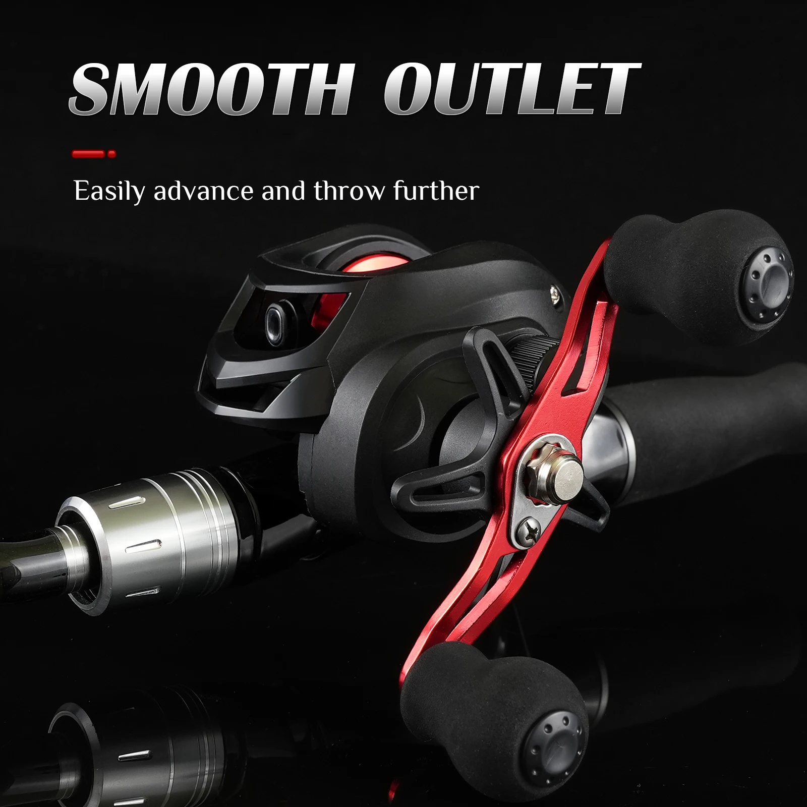 Carrete de Baitcasting ROOBLINOS AC, relación de engranaje 7,2: 1, arrastre máximo, rueda de 10kg, carrete de Metal, carrete de pesca para Pesca de carpa de agua dulce - imagen 4