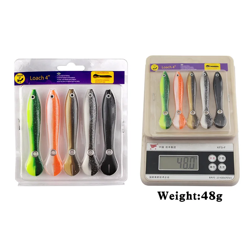 Señuelos de Pesca blandos de Loach, cebos biónicos de hundimiento lento para natación, cebo de pesca para agua salada y dulce - imagen 4