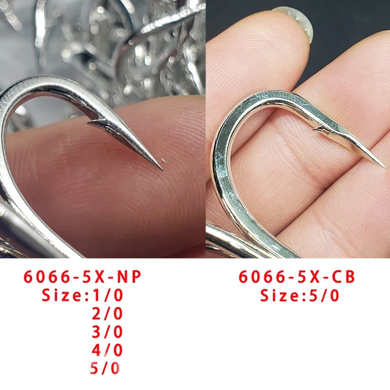 5 uds TAKEDO 6066-5X-NP anzuelo triple de estaño brillante 6066-5X-CB anzuelos de pesca triples 1/0 - 5/0 anzuelo para pesca en agua dulce - imagen 5