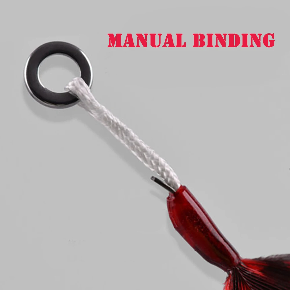 Mini anzuelos de asistencia JIG de acero al carbono Premium 8001 originales con plumas para perca de trucha anzuelo de pesca de mar 4 unids/pack - imagen 3