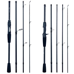 FLENHAI PHISHGER Mini caña de pescar carbono baitcasting para viaje