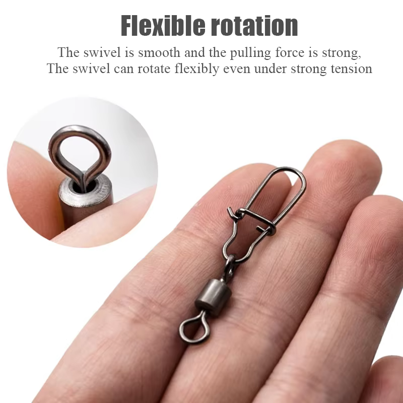 3/0 # 2/0 # 1/0 # 1 # -14 # Conector de pesca de acero inoxidable, rodamiento de Pin, pasadores giratorios, accesorios de aparejos de pesca con caja - imagen 2