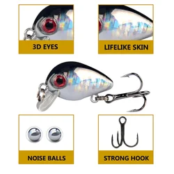 Kit Mini Wobbler Crankbait para Trucha y Lubina – Señuelos Topwater