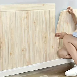 5 uds/10 Uds 35X35cm pegatinas de pared 3D DIY espuma de grano de madera autoadhesiva impermeable a prueba de humedad techo dormitorio papel tapiz