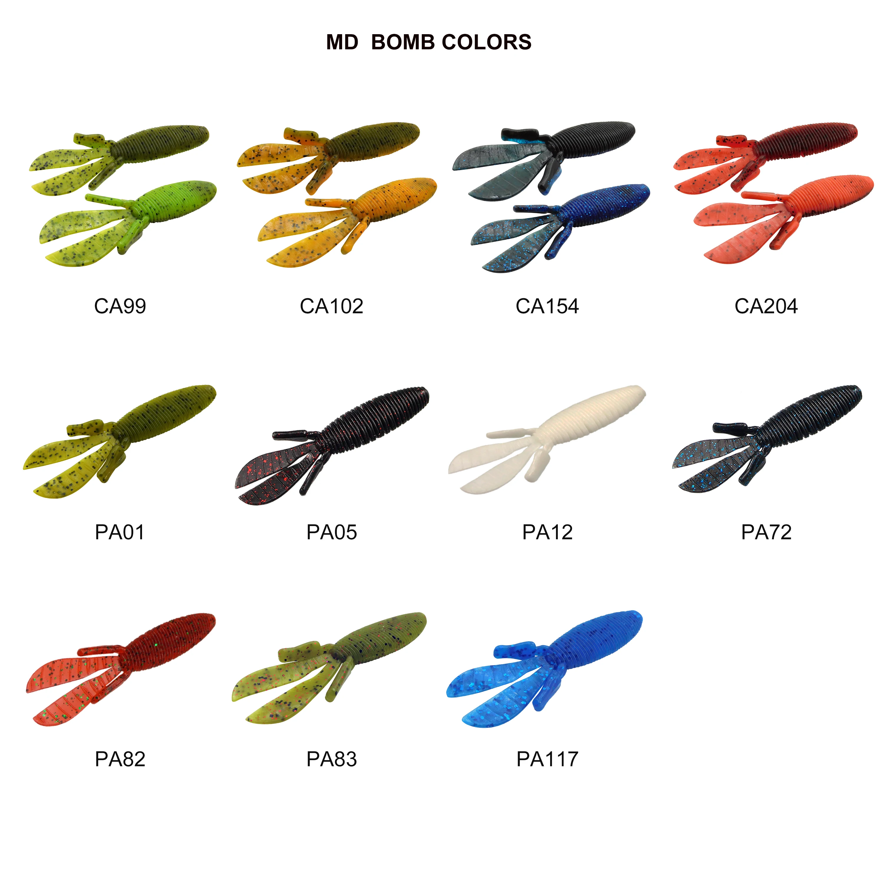 ESFISHING Isca cebos artificiales de plástico blando MD Craw 95mm 6 uds lesiones sales cangrejo Pesca señuelo aparejos para lubina - imagen 4