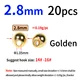 20pcs golden 2.8mm