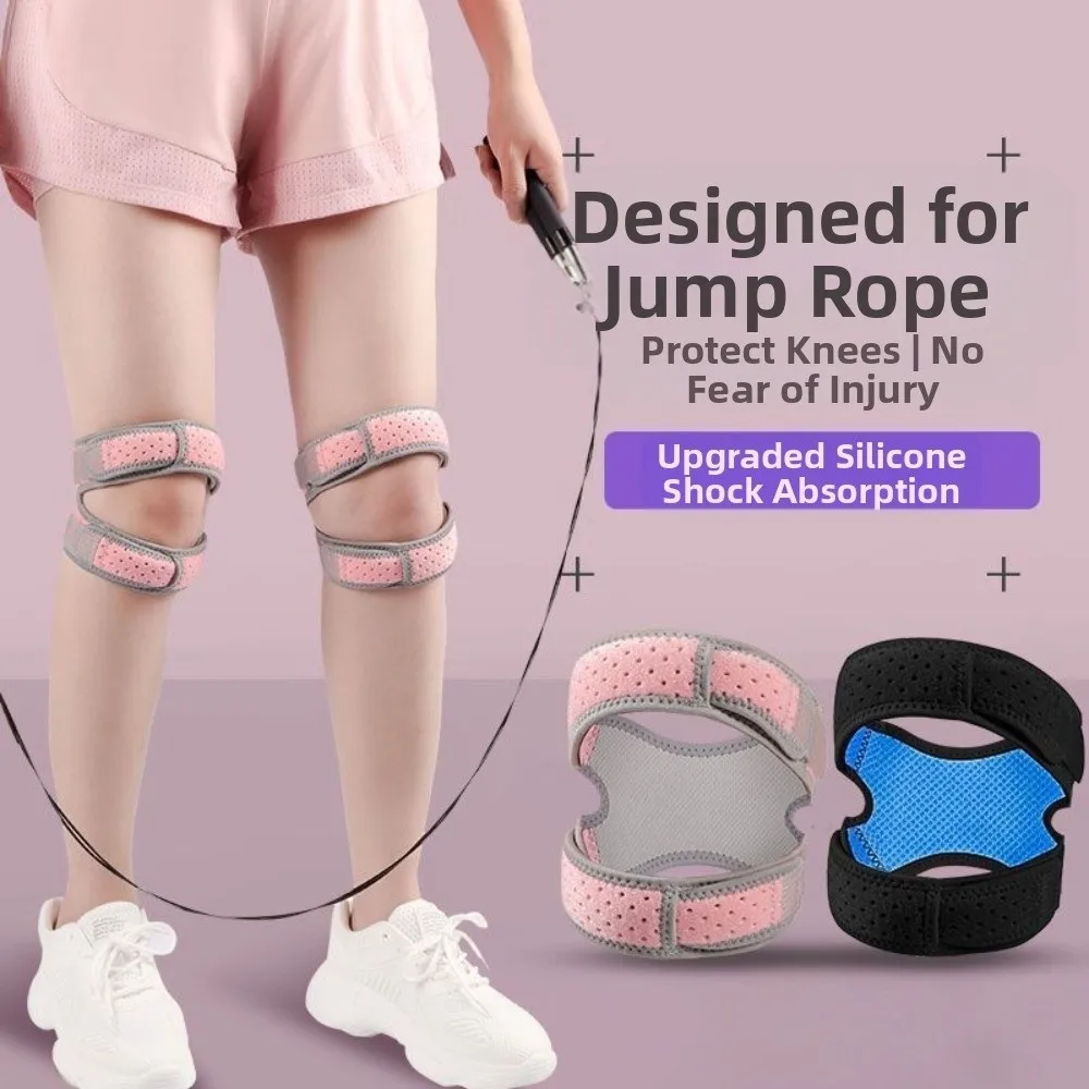 Rodillera deportiva con soporte ajustable, rodillera antideslizante y transpirable para rótula, rodillera de entrenamiento que absorbe los golpes, alivia el dolor de rodilla - imagen 2