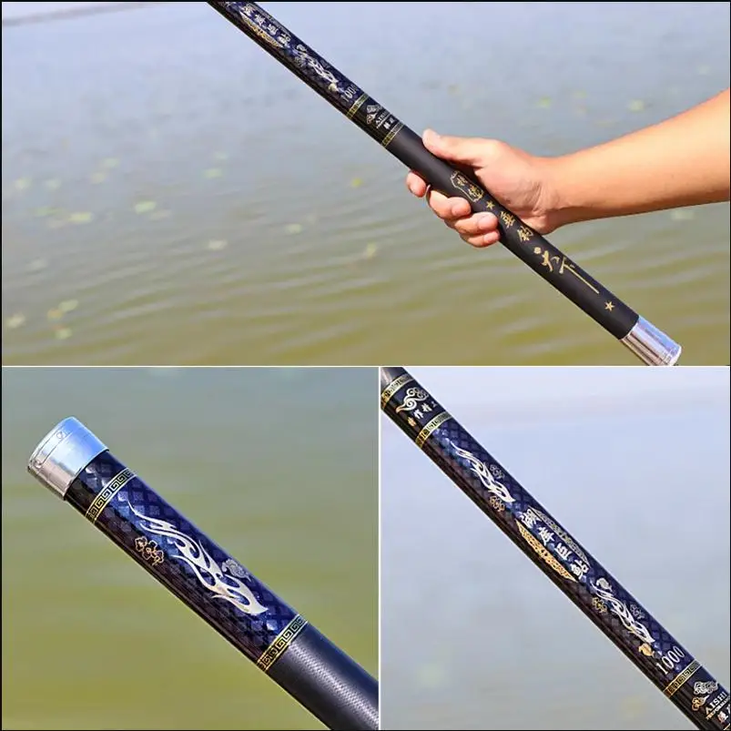 Caña de pescar telescópica de alto carbono, 8m, 9m, 10m, 11m, 12m, 13m, 14m, 15m, 16m, ultraligera, M368 - imagen 5
