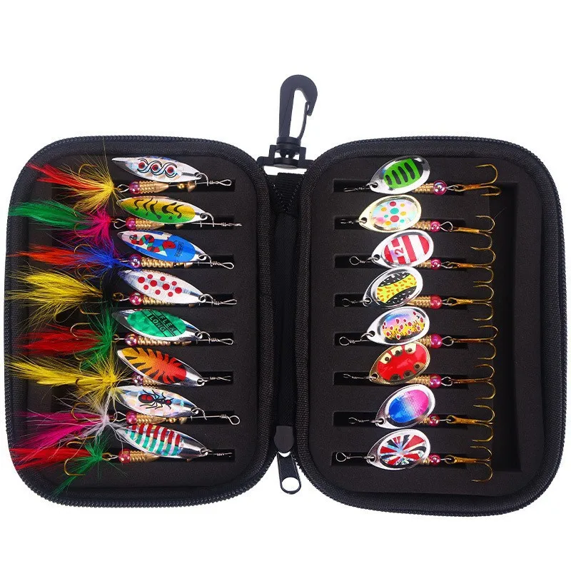 Señuelos spinner cuchara para trucha, lubina y walleye juego completo - imagen 5