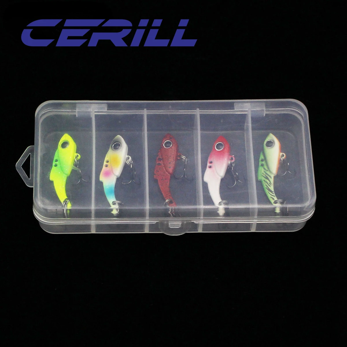 Ceril-señuelo de pesca Artificial con cuchara de Metal, cebo duro de trucha, anzuelo triple, plantilla de carpa, Lucio, Swimbait, 5 piezas/kit 5g VIB - imagen 5