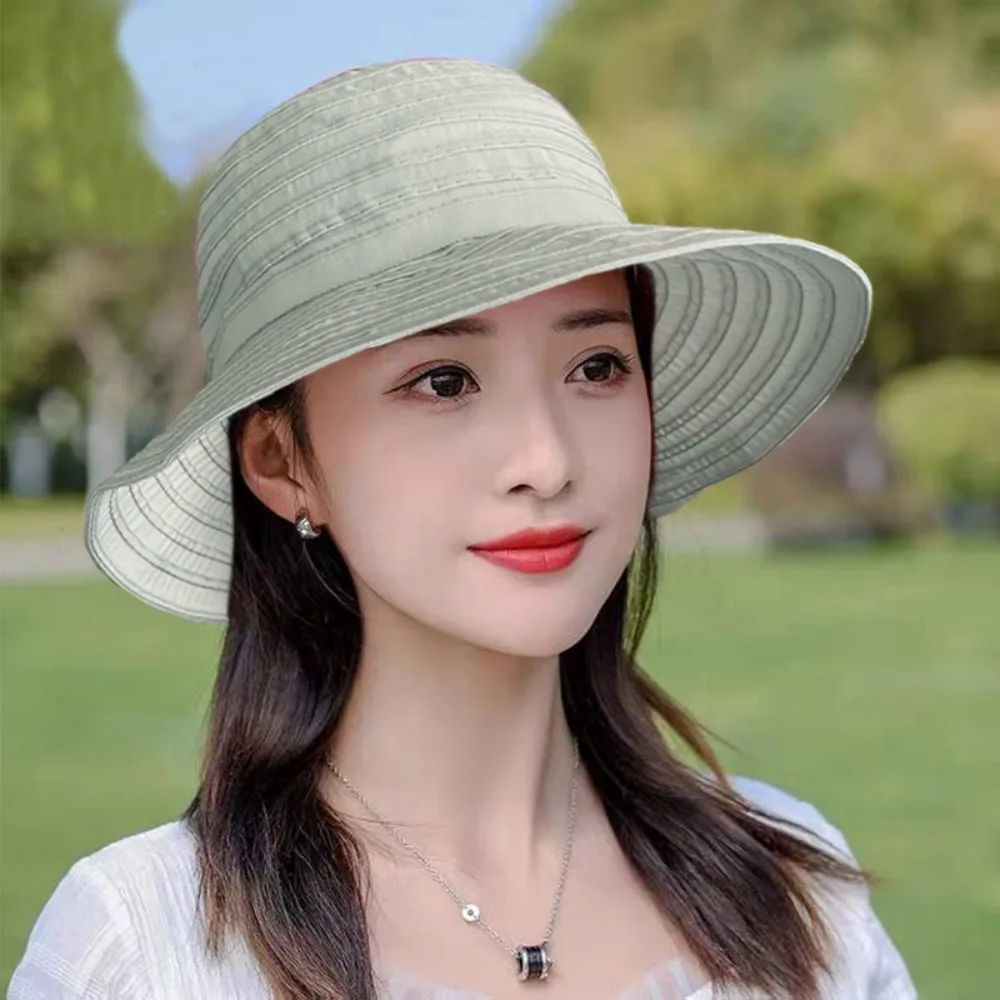 Sombrero de ala de protección, sombrero de pescador, sombrero de cubo, sombrero de playa, sombrero de verano - imagen 2