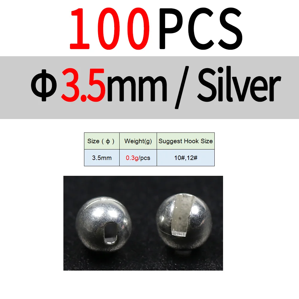3.5mm 100pc Silver