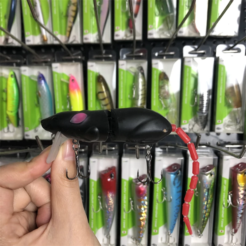 LURETV Japón superficie del agua despertar cebo EG ratón grande cebo de natación multisección pez Swimbait Luya cebo 15g 9008 - imagen 2