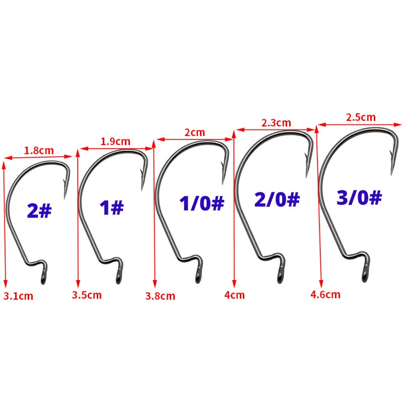 Anzuelo de manivela de alta resistencia, gancho de púas de acero al carbono, señuelo de pesca suave, anzuelos de manivela de vientre ancho, accesorios de pesca - imagen 3
