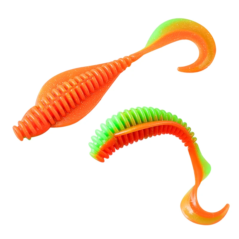 TAIYU 8 Uds señuelos blandos Wobblers gusano 80mm silicona Artificial cebo suave para agua dulce agua salada flotante trucha perca señuelo aparejos - imagen 4