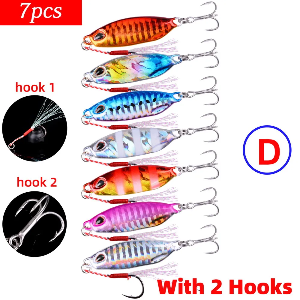 D-7pcs 2 hooks