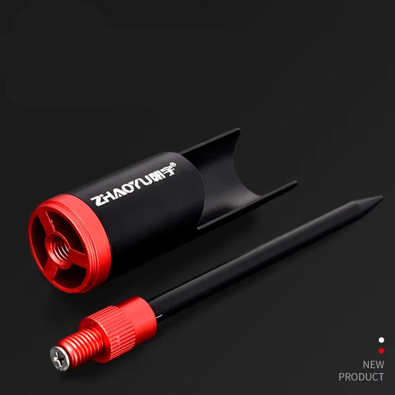 Caña de pescar telescópica de aleación de aluminio ajustable, soporte enchufable, soporte de tierra, herramienta de pesca - imagen 5